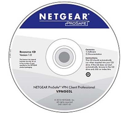 Netgear Prosafe VPN Client Professional Software FIVE-USER LICENSE VPNG05L