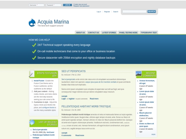 Acquia Marina Drupal 6 theme