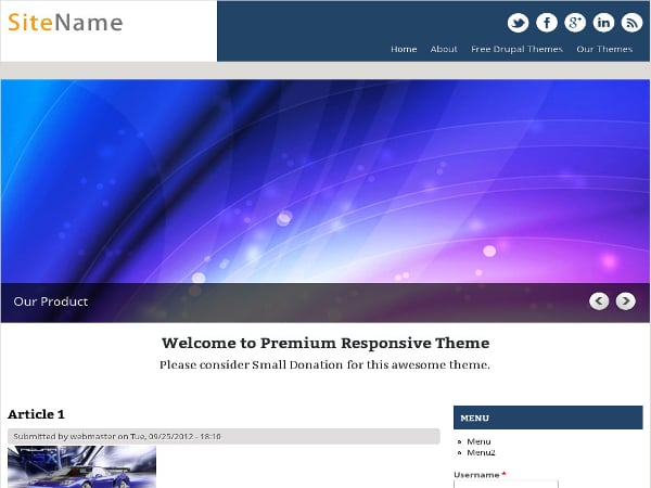 Premium Responsive Drupal Theme