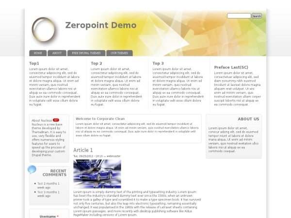 Zero Point Drupal 6 theme