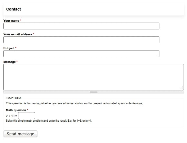 contact form example