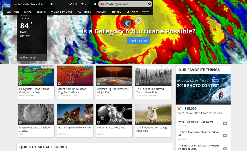 Weather.com Website