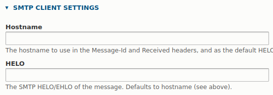 SMTP Client Settings