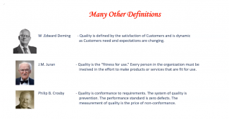 Definitions of Quality