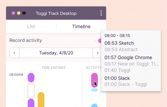 Toggl Interface