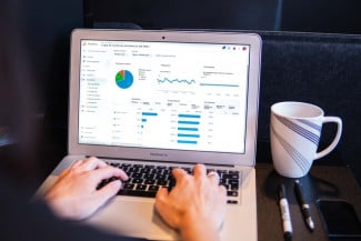 Checking Google Analytics. Credit: Myriam Jessier