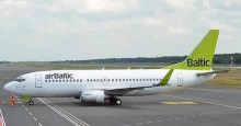 Air Baltic aeroplane on the ground